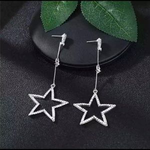 Star Crystal Drop Earrings